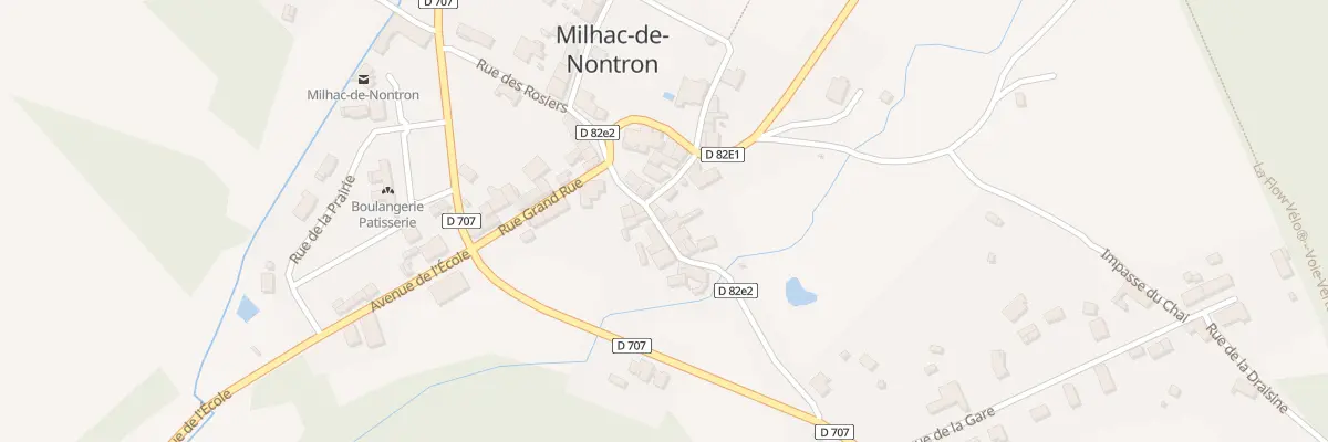 Plan du 7 Rue de la Fontaine à Milhac-de-Nontron