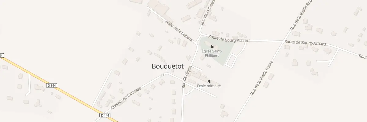 Plan du 90 Rue de l’Eglise à Bouquetot