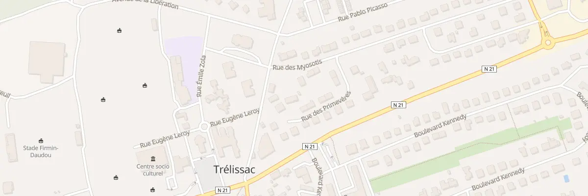 Plan du 14 Rue des Primevères à Trélissac