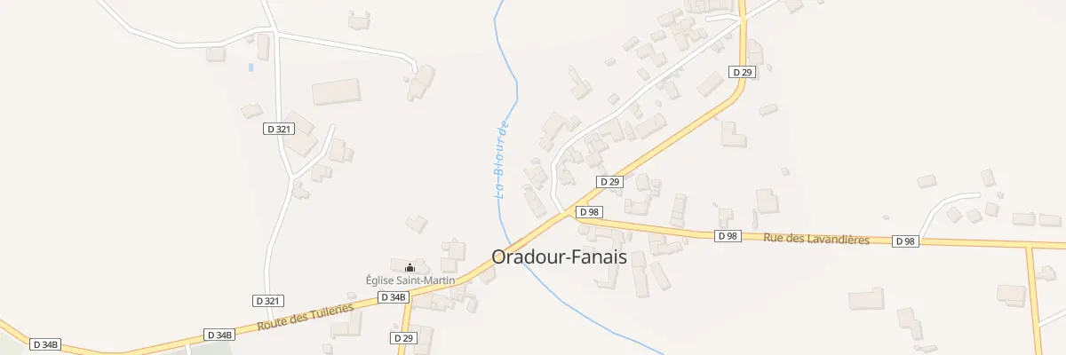 Plan du 3 Rue des Lilas à Oradour-Fanais