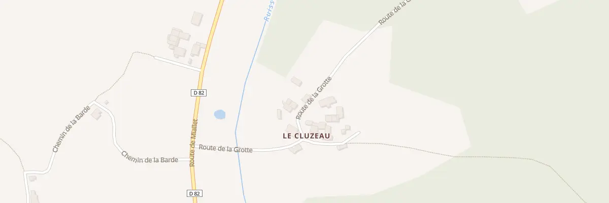 Plan du Cluzeau à Villars