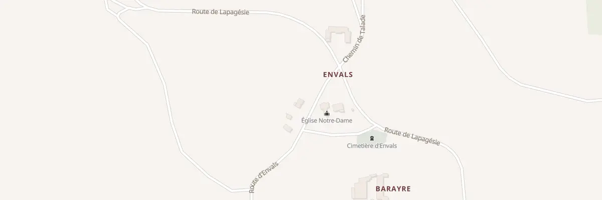 Plan du 3585 Rte d’Envals à Laussou