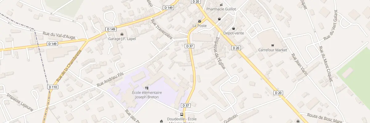 Plan du 24 Rue Augustin Lemercier à Doudeville