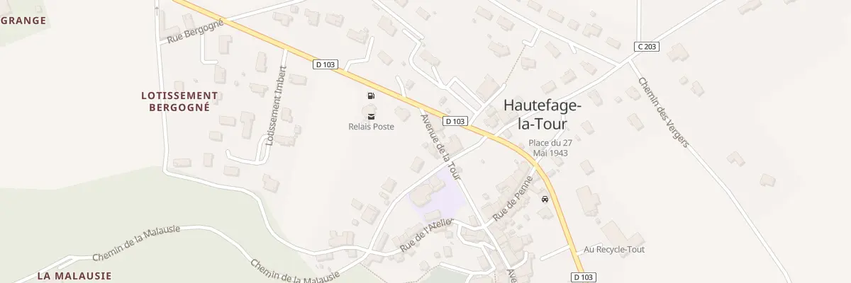 Plan du 2 Av de la Tour à Hautefage-la-Tour