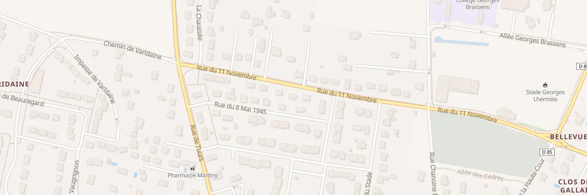 Plan du 19 Rue du 11 Novembre à Esvres
