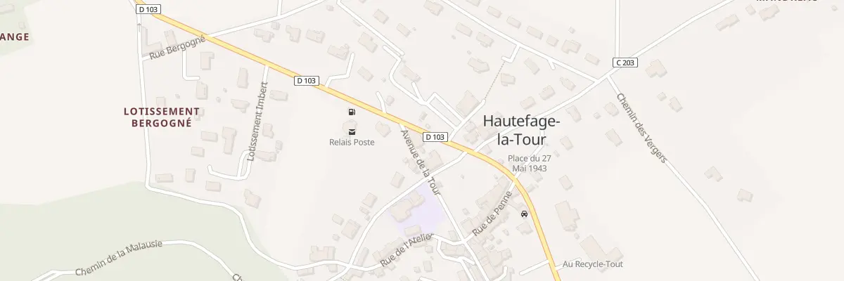 Plan du 1 Av de la Tour à Hautefage-la-Tour