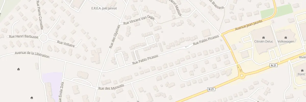 Plan du 21 Rue Paul Cézanne à Trélissac