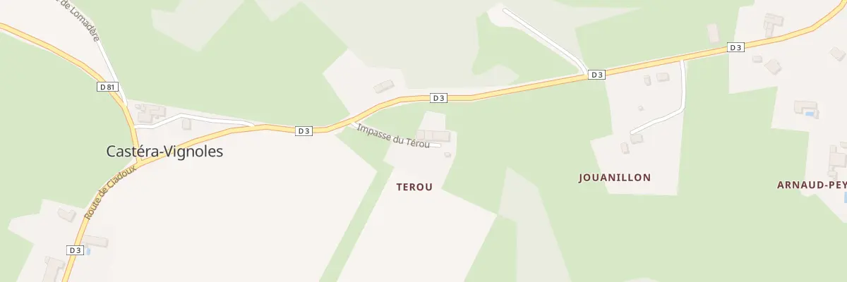 Plan du 1 Imp du Terou à Castéra-Vignoles