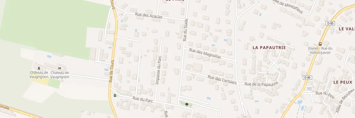 Plan du 8 Rue du Stade à Esvres