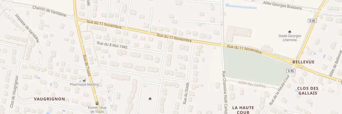 Plan du 6 Rue Baptiste Marcet à Esvres