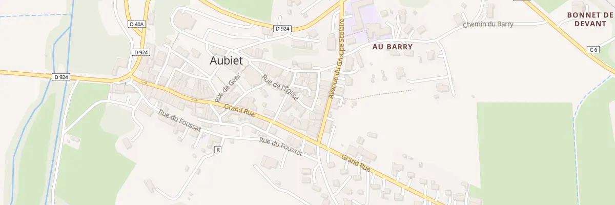 Plan du 9 Rue de l’Église à Aubiet