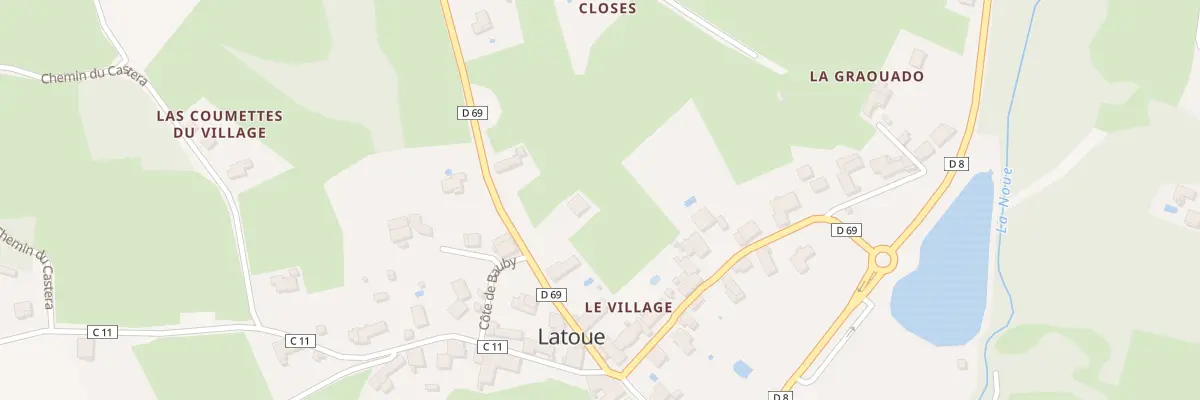 Plan du 68 Le Village à Latoue
