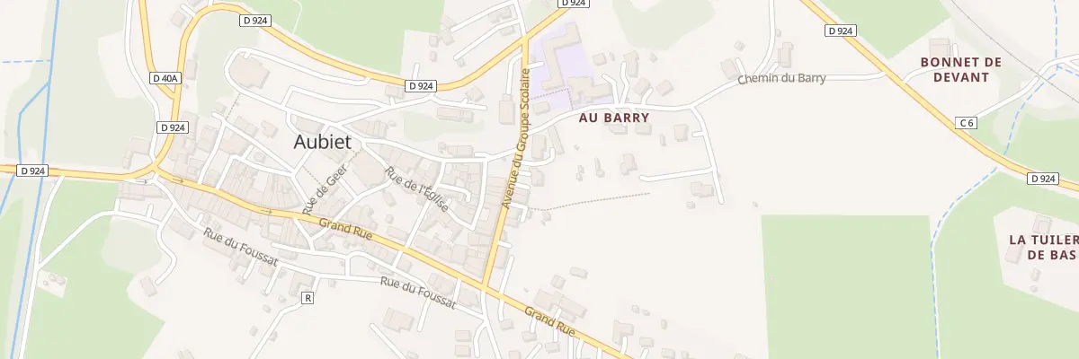 Plan du 12 Av du Groupe Scolaire à Aubiet