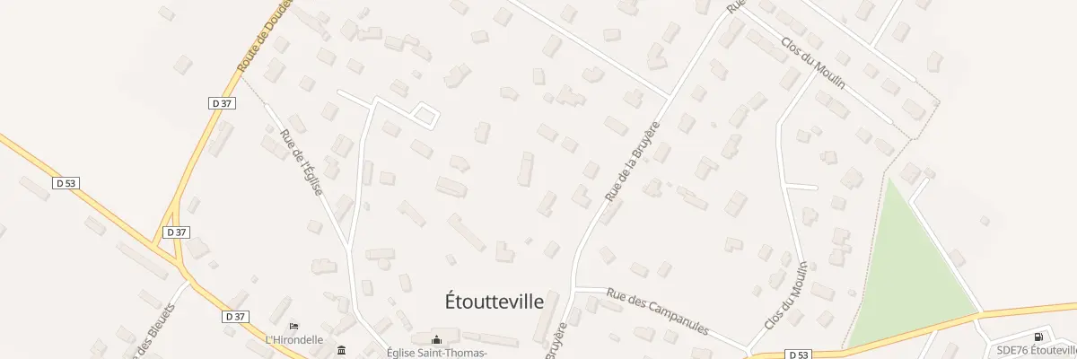 Plan du 195 Rue de la Bruyere à Étoutteville