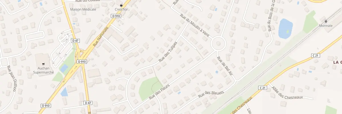 Plan du 2 Rue des Tulipes à Monnaie