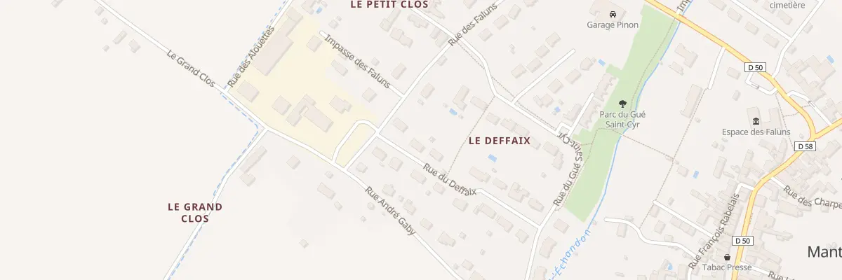 Plan du 23 Rue du Deffaix à Manthelan