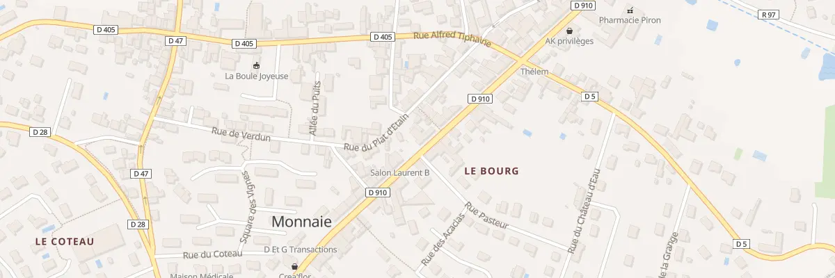 Plan du 93 Rue Nationale à Monnaie