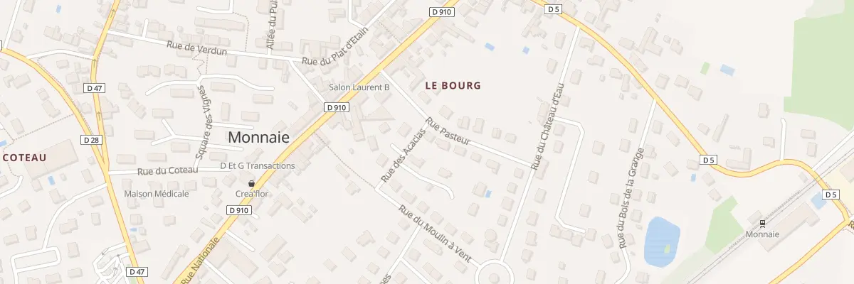 Plan du 2 Rue Pasteur à Monnaie