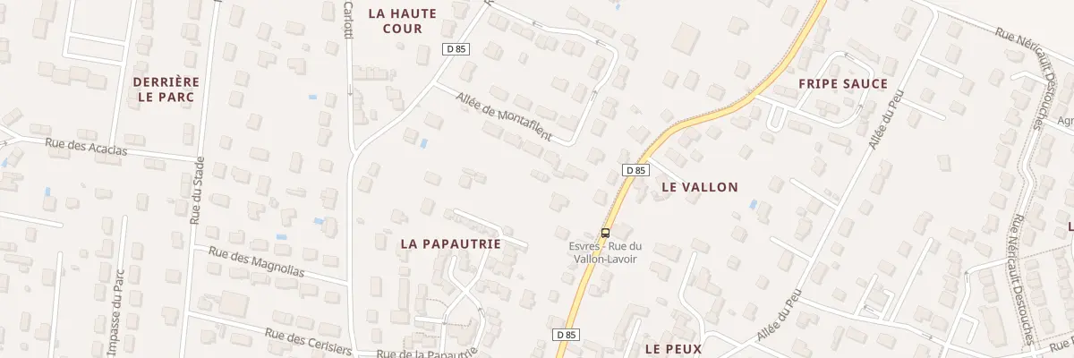 Plan du 36 Rue du Vallon à Esvres