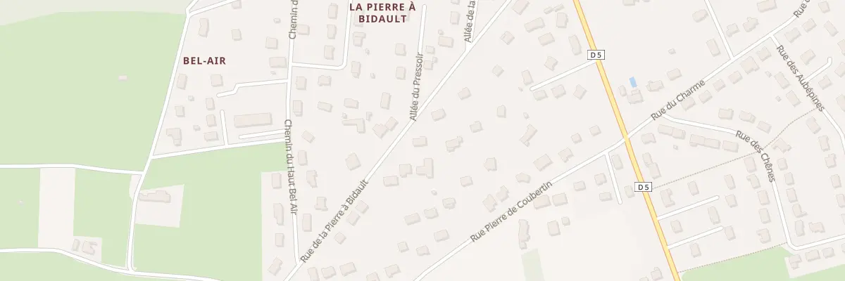 Plan du 9 Rue de la Pierre à Bidault à Monnaie
