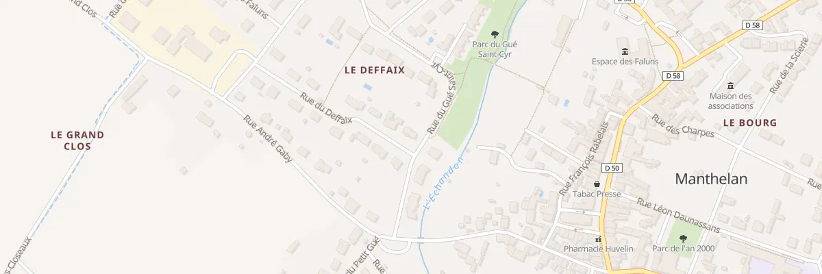 Plan du 13 Rue du Deffaix à Manthelan