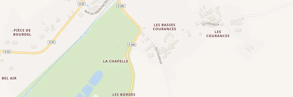 Plan du 2 Les Basses Courances à Neuilly-le-Brignon