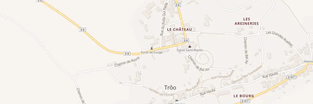 Plan du 1 Rue du Château à Troo