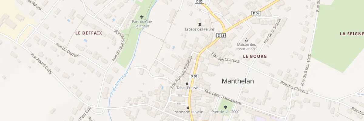 Plan du 5T Rue Francois Rabelais à Manthelan