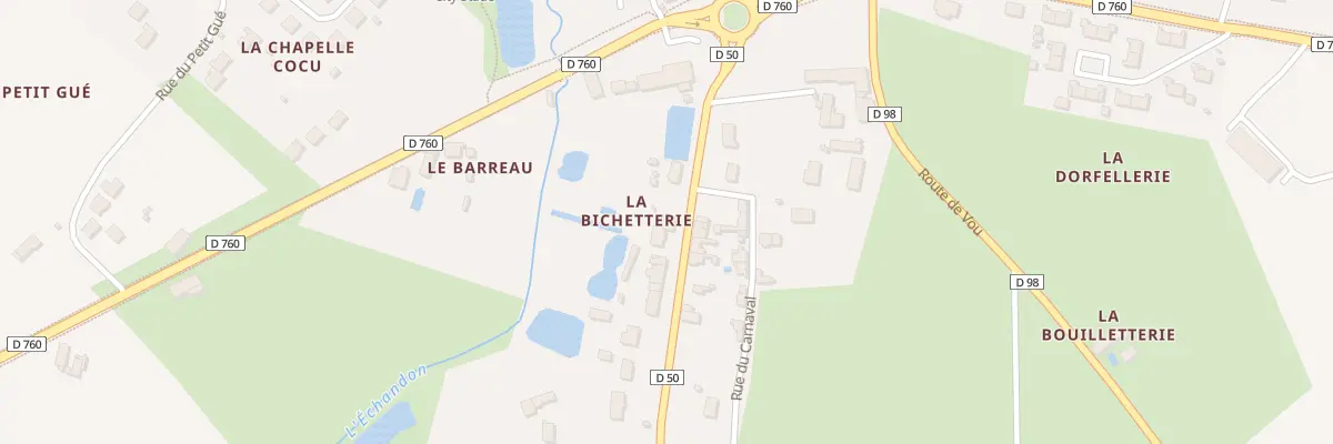 Plan du 7 Fg de la Bichetterie à Manthelan