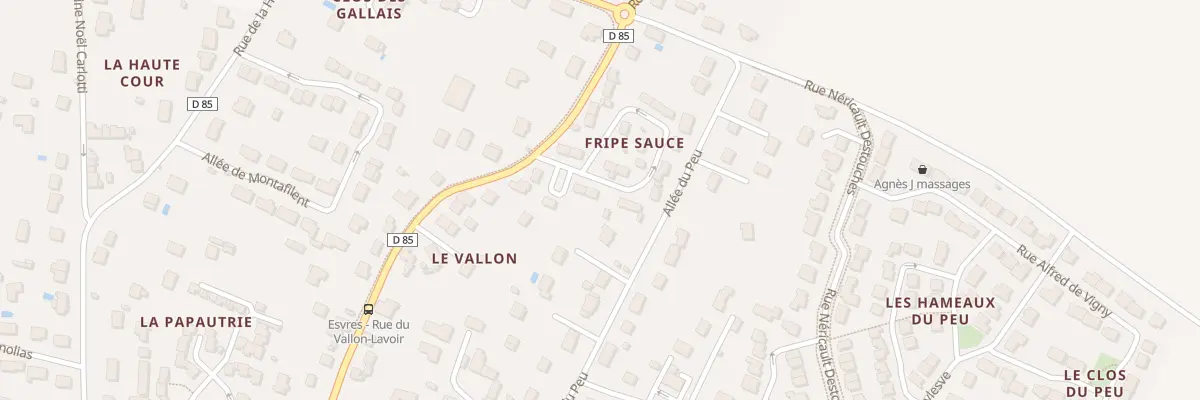 Plan du 4 Cité du Vallon à Esvres