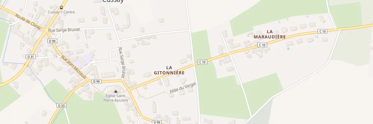 Plan du 10 Rte de Ciran à Cussay
