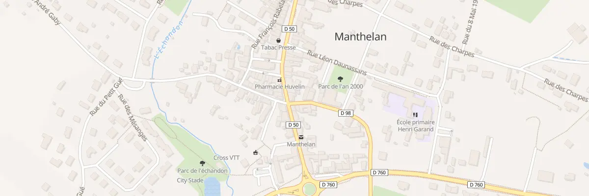 Plan du 34 Rue Nationale à Manthelan