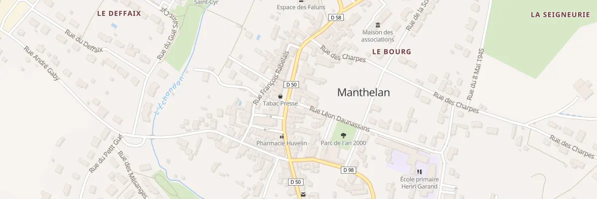 Plan du 14B Rue Nationale à Manthelan