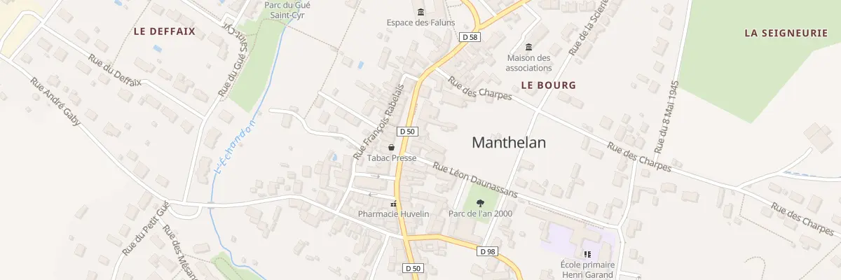 Plan du 12 Rue Nationale à Manthelan