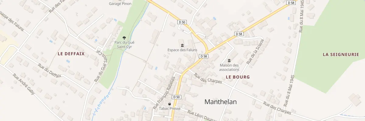 Plan du 5 Rue Nationale à Manthelan