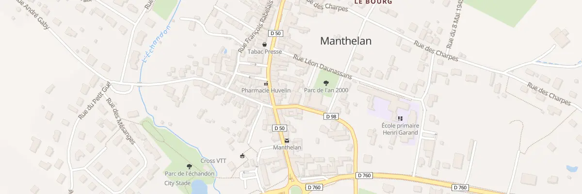 Plan du 2 Rue Augustin Froger à Manthelan