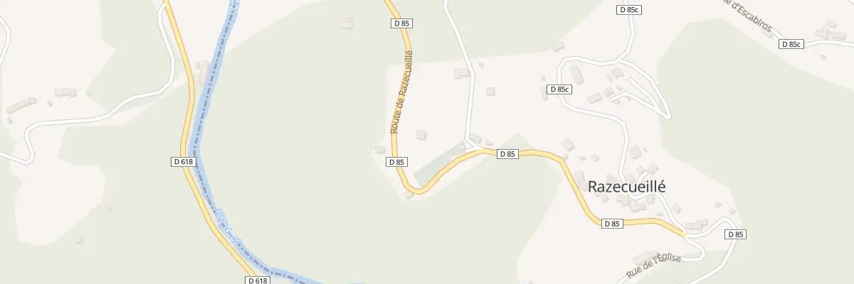 Plan de Belloc à Razecueillé