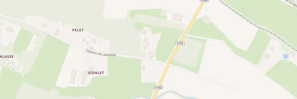 Plan du 70 Che de Labastide à Molas