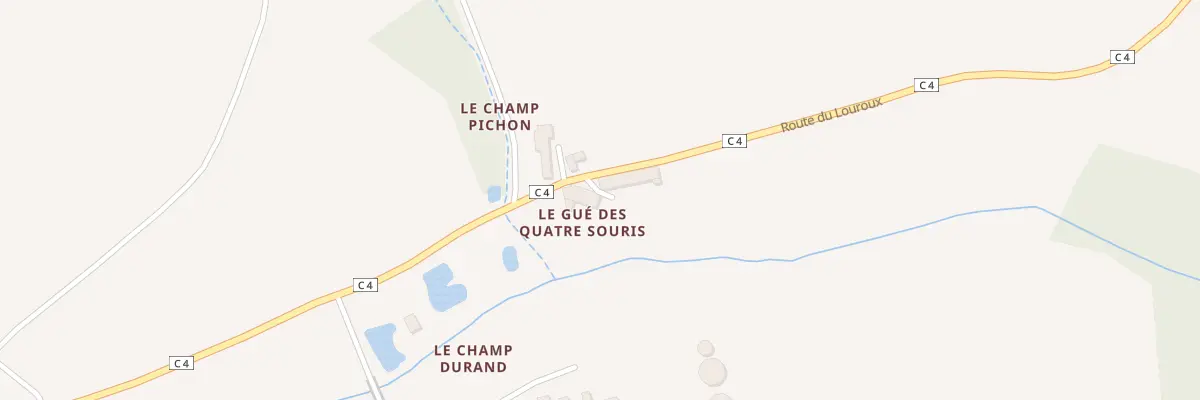 Plan du 4 Le Gue des Quatre Souris au Louroux