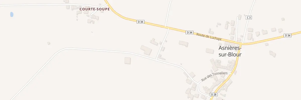 Plan du 1 Les Paquettes à Asnières-sur-Blour