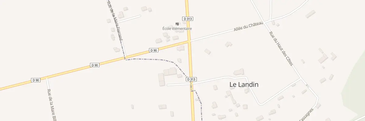 Plan du 9007 Rte Departementale 313 au Landin
