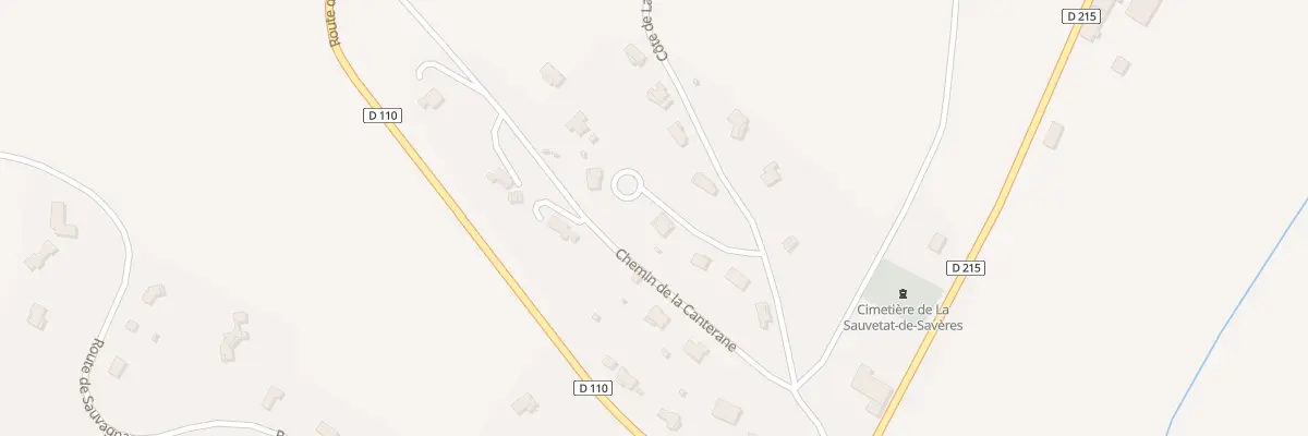 Plan du 225 Cote de la Garrigue à La Sauvetat-de-Savères