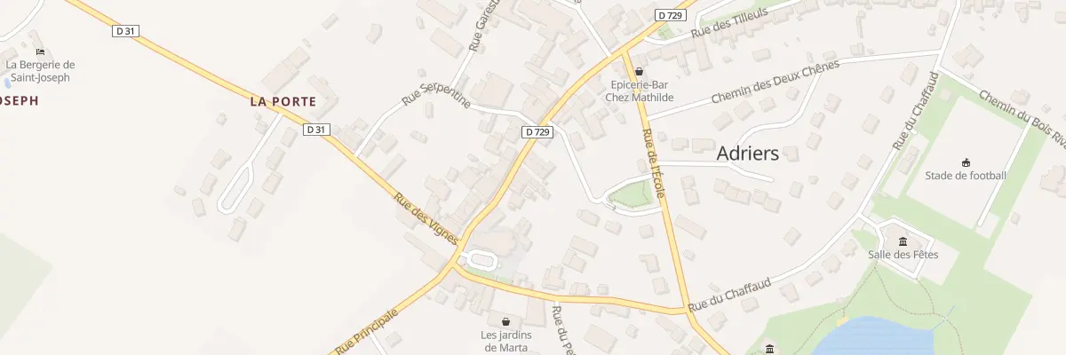 Plan du 18 Rue Principale à Adriers