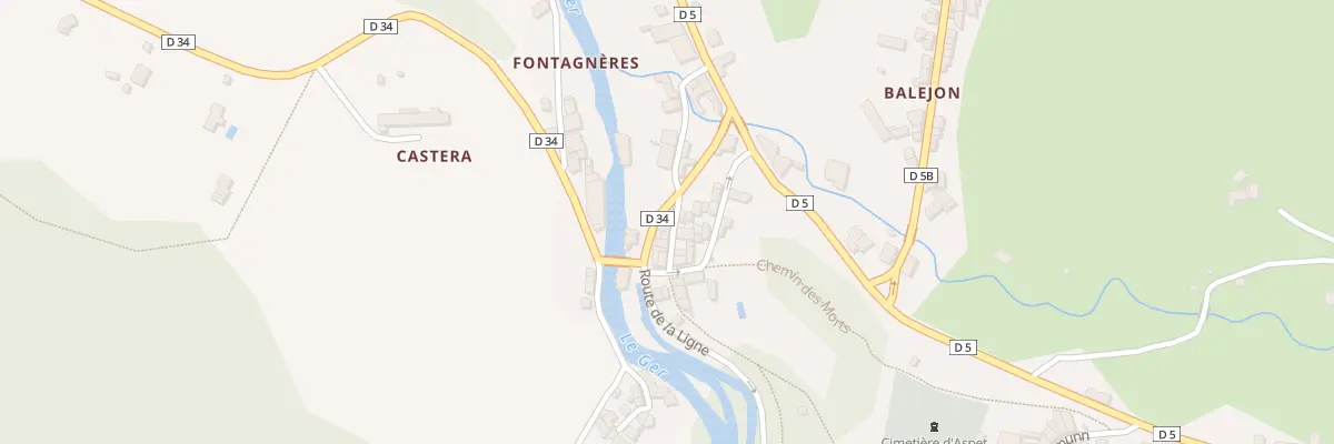 Plan du 26 Pas de Fontagnères à Aspet