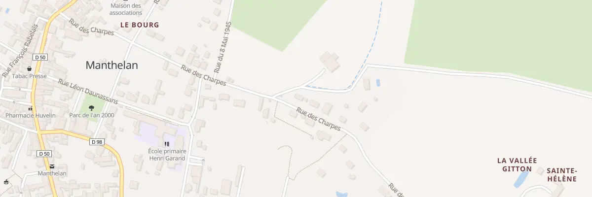 Plan du 34 Rue des Charpes à Manthelan
