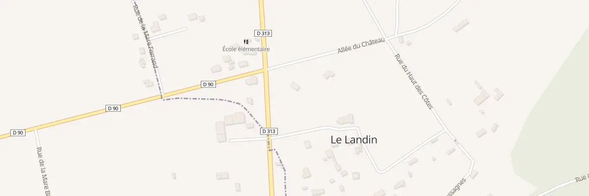 Plan du 9001 Rue de l’Eglise au Landin