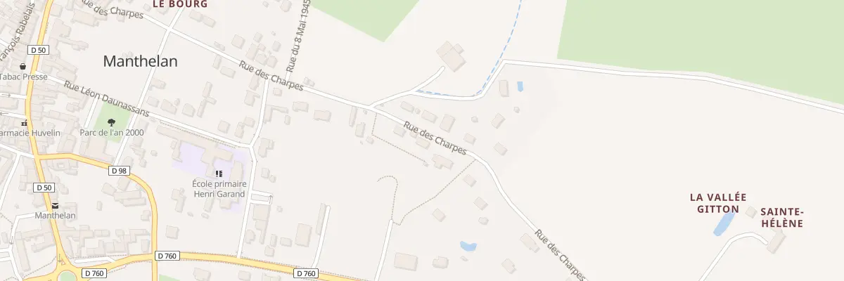 Plan du 33 Rue des Charpes à Manthelan