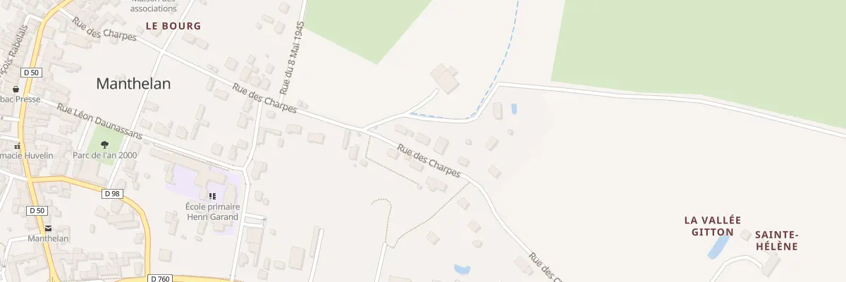 Plan du 36 Rue des Charpes à Manthelan