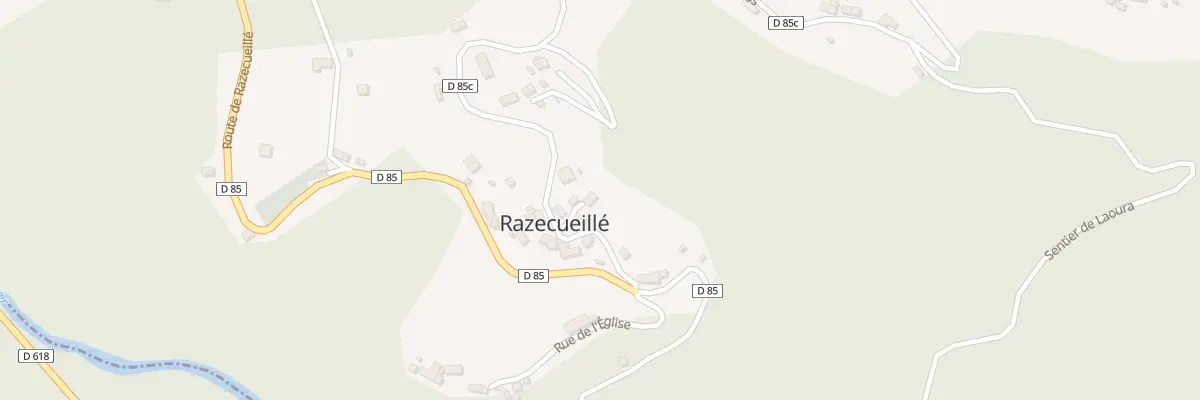 Plan du 38 Razecueille à Razecueillé