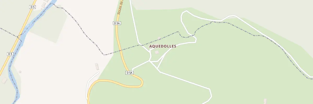 Plan du 1 Aouedolles à Milhas